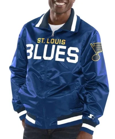 Shop Captain II St. Louis Blues Blue Satin Jacket