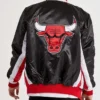 Chicago Bulls Varsity Black Satin Jacket