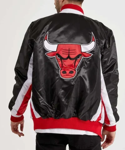 Chicago Bulls Varsity Black Satin Jacket