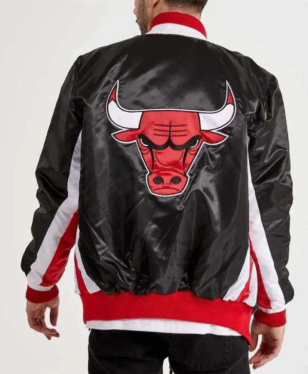 Chicago Bulls Varsity Black Satin Jacket