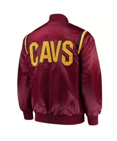 Cleveland Cavaliers Wine Teddy Satin Jacket