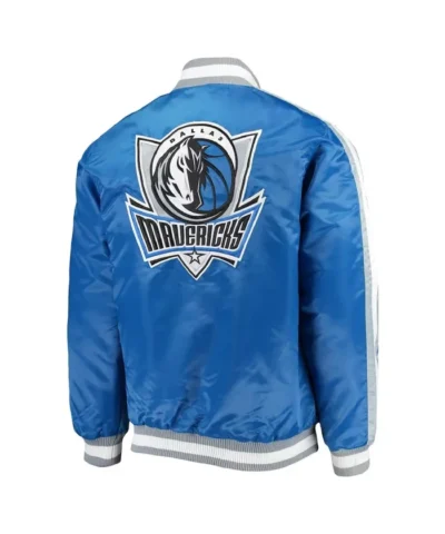 The Offensive Dallas Mavericks Blue Varsity Satin Jacket