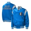 Starter Force Play Dallas Mavericks Full-Snap Blue Satin Jacket