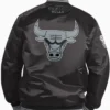 Shop Starter NBA Chicago Bulls Striped Varsity Satin Full-Snap Jacket