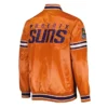 Phoenix Suns Slider Varsity Orange Satin Jacket