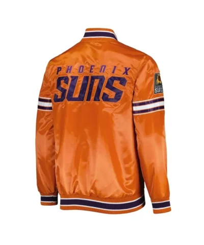 Phoenix Suns Slider Varsity Orange Satin Jacket