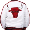 Chicago Bulls The D-Line White Satin Jacket