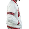 Shop Striped Chicago Bulls White Satin Jacket