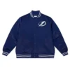 Tampa Bay Lightning Heavyweight Full-Snap Satin Blue Jacket