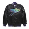 Classic Tampa Bay Rays Full-Snap Varsity Satin Black Jacket