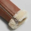 Tan Shearling Leather Jacket For Women
