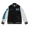 Charlotte Hornets Team Origins Full-Snap Satin BlackWhite Jacket