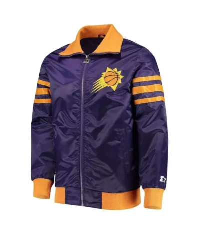 Phoenix Suns The Captain II Full-Zip Varsity Satin Purple Jacket