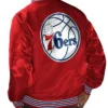 Philadelphia 76ers The Champ Red Satin Jacket