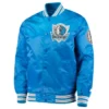 Dallas Mavericks Diamond Classic Full-Snap Blue Satin Jacket