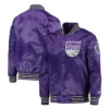 The Diamond Classic Sacramento Kings Full-Snap Satin Purple Jacket