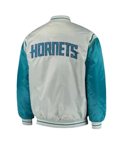 The Enforcer Charlotte Hornets Full-Snap Varsity Satin Jacket