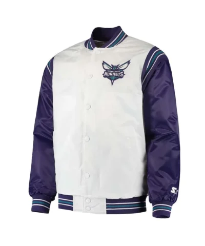 The Enforcer Charlotte Hornets Full-Snap Varsity Jacket