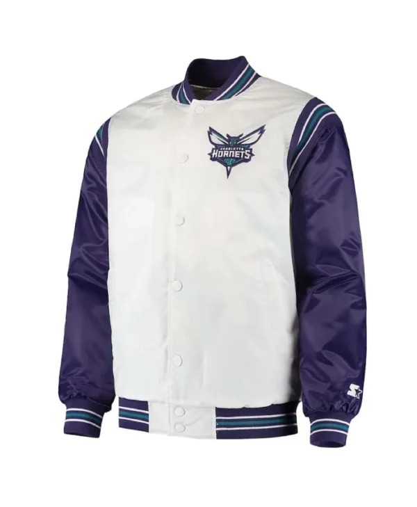 The Enforcer Charlotte Hornets Full-Snap Varsity Jacket