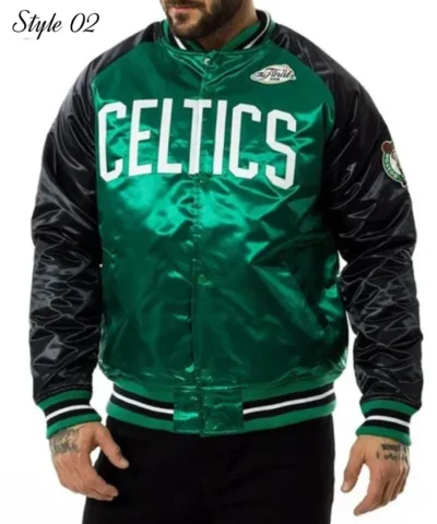 The Finals 2008 Boston Celtics Black and Green Jacket