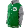 Boston Celtics Throwback Prep Full-Snap Fleece Kelly Green Jacket