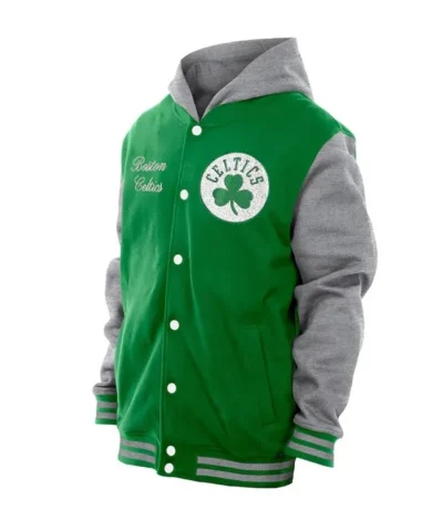 Boston Celtics Throwback Prep Full-Snap Fleece Kelly Green Jacket