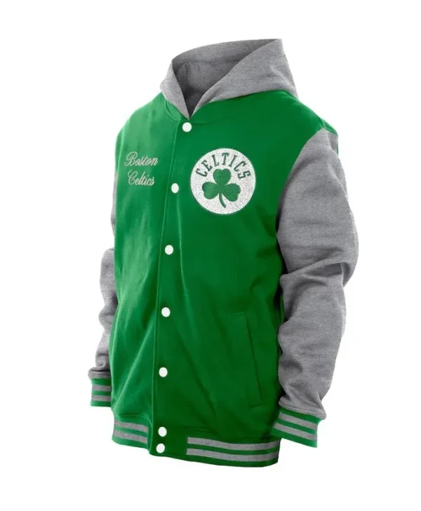 Boston Celtics Throwback Prep Full-Snap Fleece Kelly Green Jacket