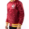 Throwback Wordmark Atlanta Hawks Full-Snap Satin Red Jacket