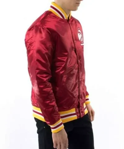 Atlanta Hawks Throwback Wordmark Satin Jacket