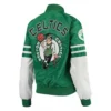 Boston Celtics Tie Breaker GreenWhite Satin Jacket