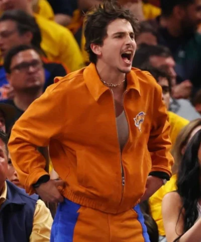 Timothee Chalamet Knicks Game Six Jacket