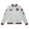 White Toronto Raptors City Collection Varsity Satin Jacket