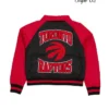 Toronto Raptors Throwback Full-Snap Nylon Red and Black Jacket