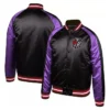 Toronto Raptors Full-Snap Satin Purple and Black Jacket