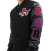 Toronto Raptors Letterman Varsity WoolLeather Black Jacket