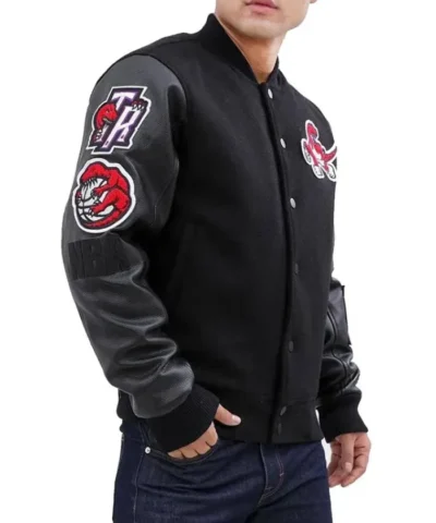 Toronto Raptors Varsity Black Letterman Jacket