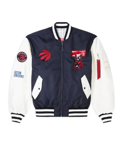 New Era Toronto Raptors Black Bomber Full-Zip Jacket