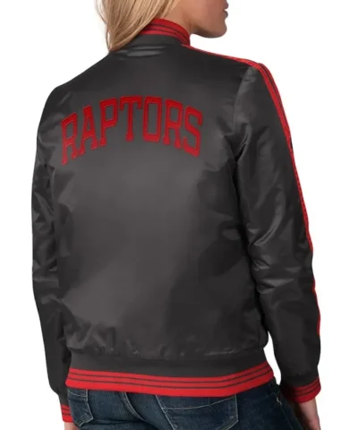 Overtime Toronto Raptors Black Satin Jacket