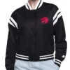 Shop Printed Logo Toronto Raptors Varsity Full-Snap Satin Jacket