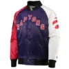 Toronto Raptors Remix Full-Snap Varsity Satin Jacket