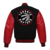 Toronto Raptors Red and Black Varsity Jacket