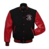 Toronto Raptors Red and Black Letterman Varsity WoolLeather Jacket