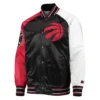 Toronto Raptors Raglan Black and Red Satin Jacket