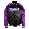Toronto Raptors Reload 3.0 Raglan Full-Snap Black Jacket
