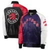 Toronto Raptors Tricolor Remix Full-Snap Varsity Satin Jacket