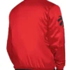 Toronto Raptors Stitch Applique Red Satin Jacket