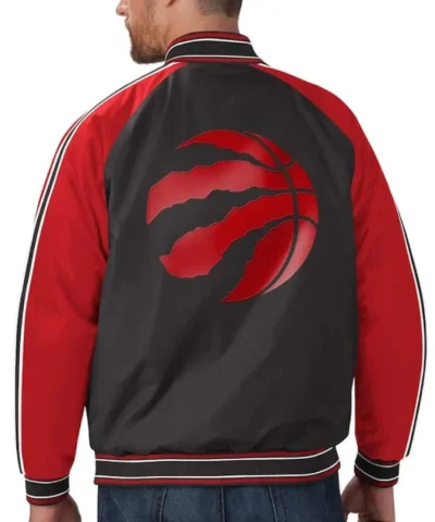 Toronto Raptors Striped Red and Black Jacket