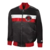Toronto Raptors The Black Full-Zip Satin Jacket