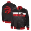 Toronto Raptors The Ambassador Black Full-Zip Satin Jacket