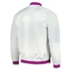 Toronto Raptors Throwback Wordmark Full-Snap Satin Jacket